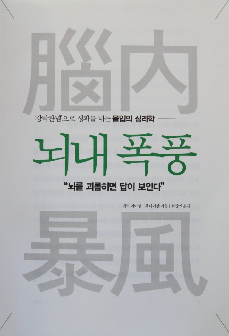 [BOOK] 뇌내폭풍(Brain Storming), 몰입을 통한 성과창출에 대한 책