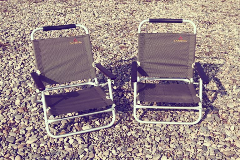 [캠핑용품] 각도조절이 가능한 캠핑의자, 캔버라 심플라운지 로우체어