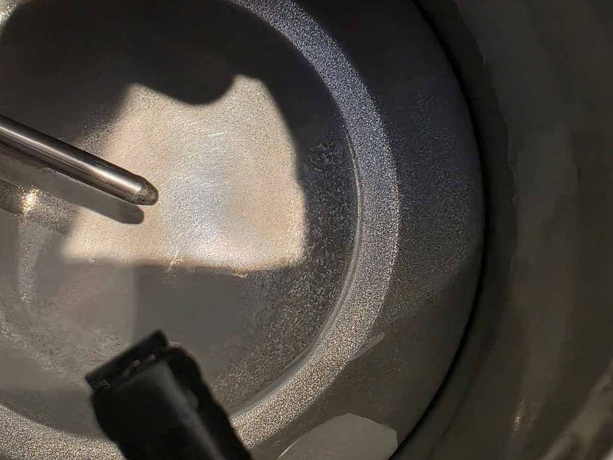 Kettle interior before adding citric acid