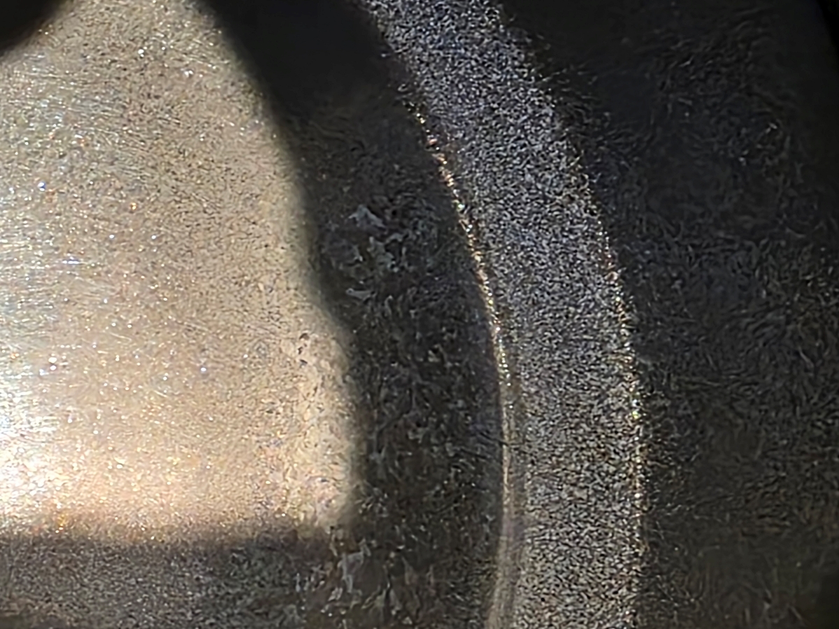 Limescale buildup in kettle before cleaning