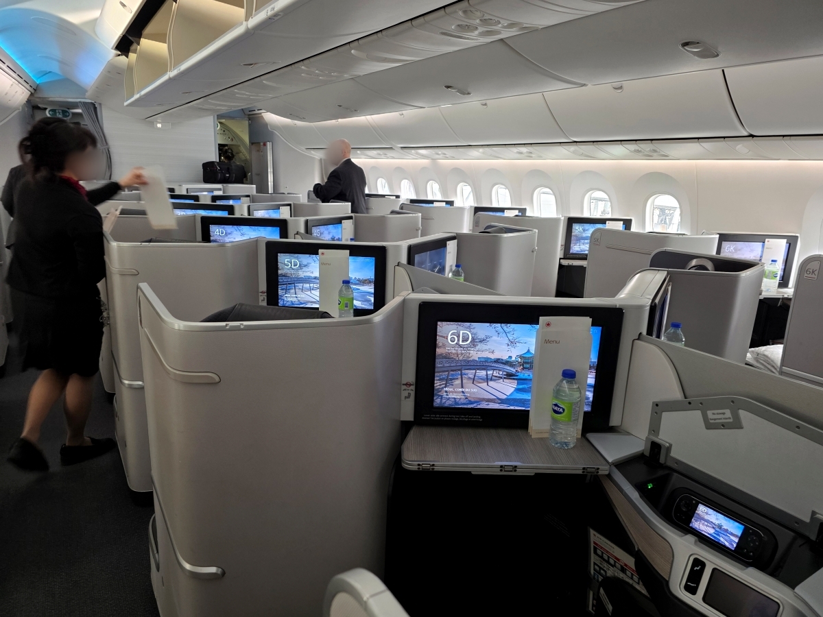 Air Canada 787 Business Class cabin layout