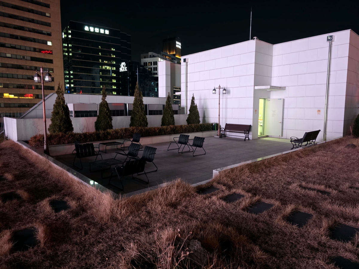 rooftop view from drip drop capsule hotel