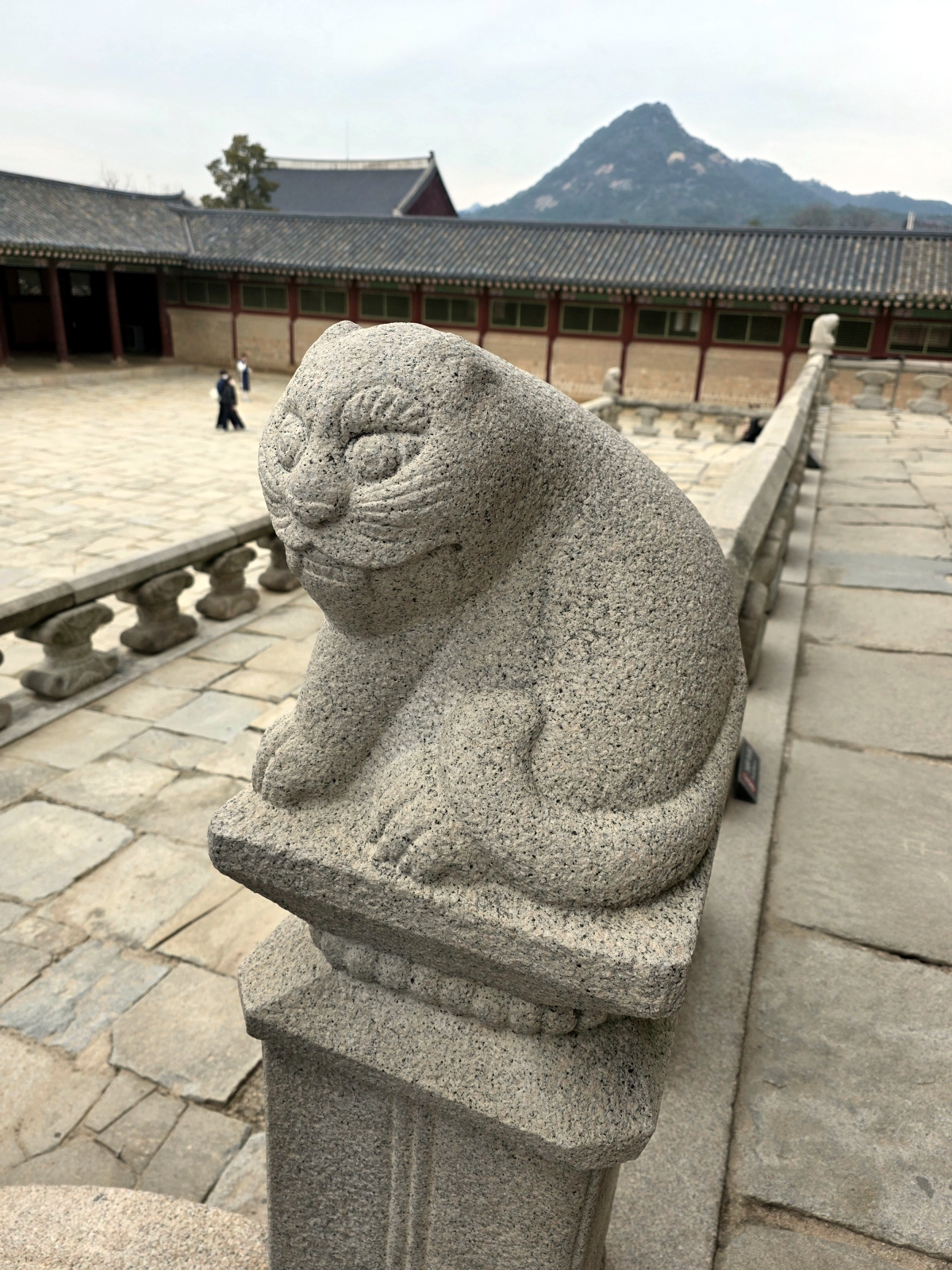 Traditional stone guardian statue at Gyeongbokgung Palace