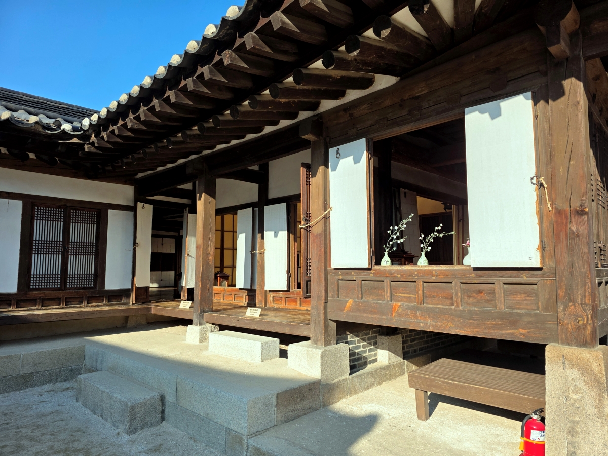 Courtyard of a traditional Korean Hanok