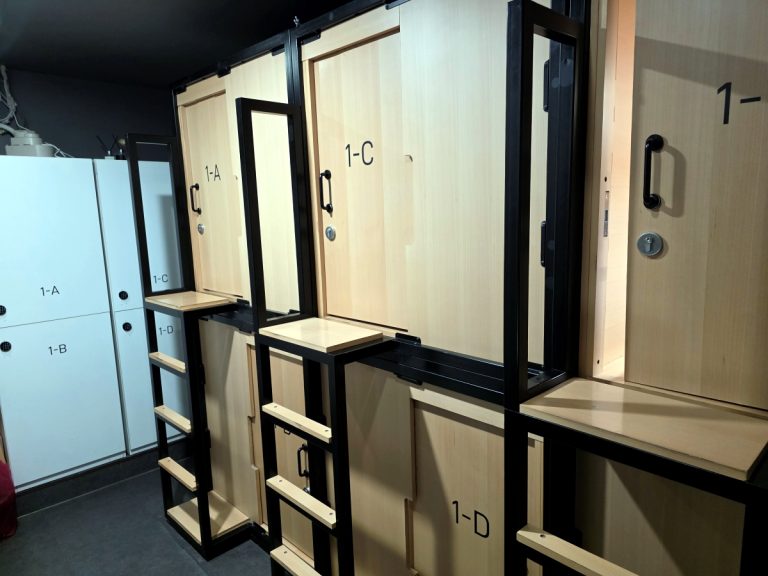 capsule sleeping pods at THE CAPSULE Myeongdong