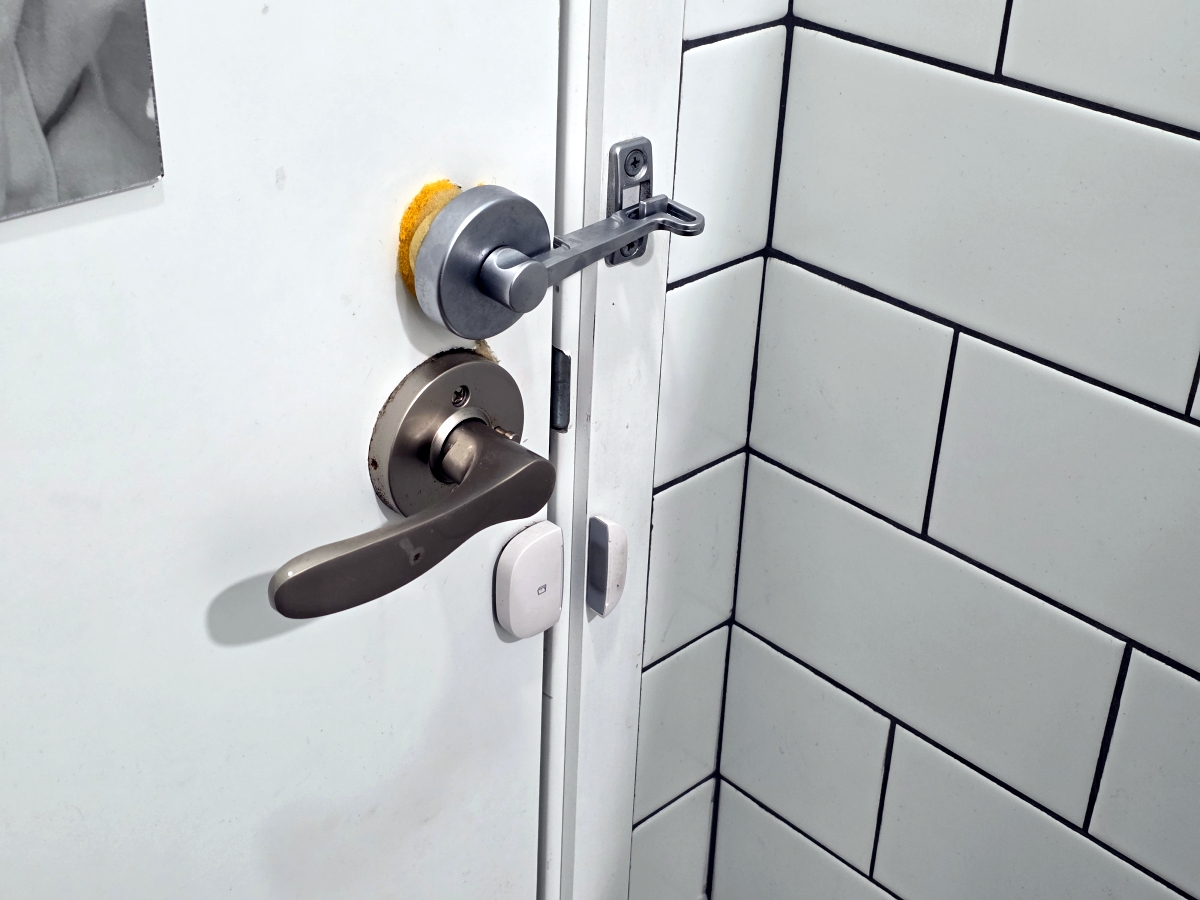 shower door lock system
