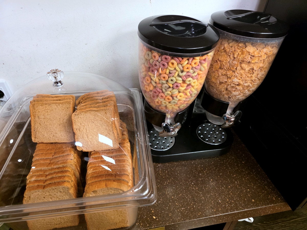 cereal and toast breakfast Step Inn Myeongdong