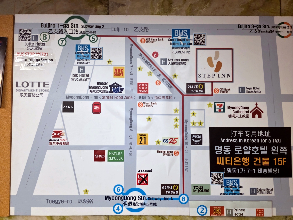 Step Inn Myeongdong location map